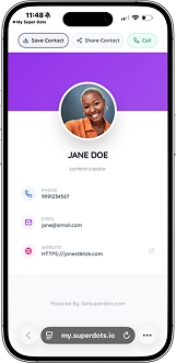 Profile preview / public profile card