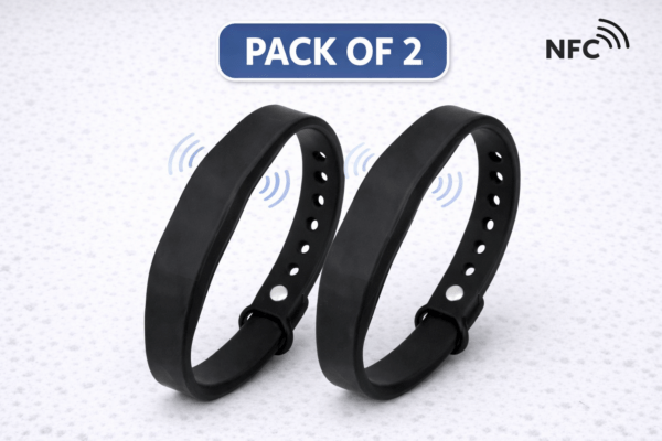 NFC Silicone Wristbands – Pack of 2
